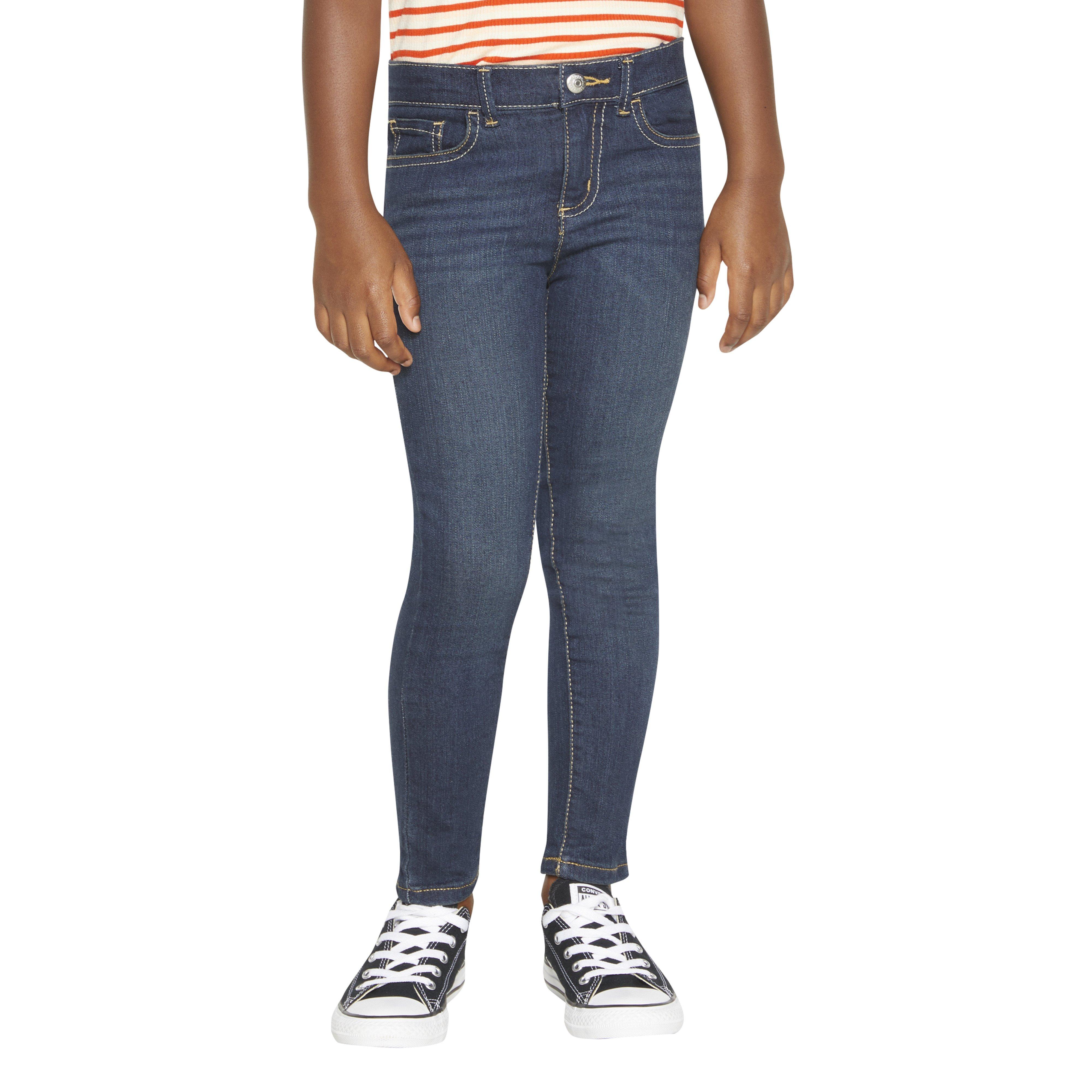 Levi's Little Girls' 710 Super Skinny Fit Slim Blue Wash Denim Jeans - BLUE